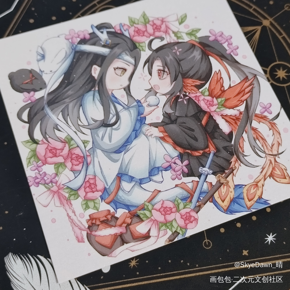 _周边秀洛冰河·人渣反派自救系统沈清秋·人渣反派自救系统蓝忘机·魔道祖师魏无羡·魔道祖师绘画作品