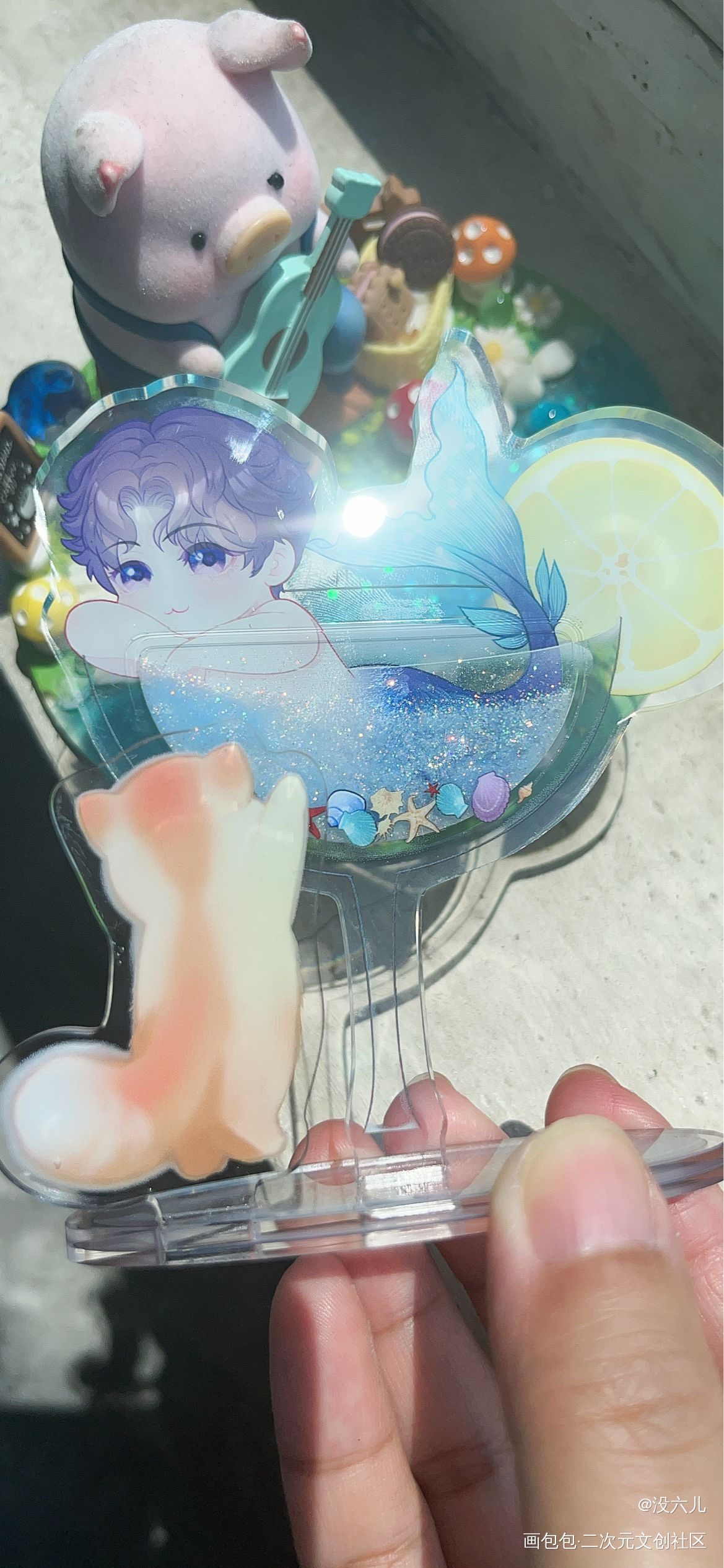 小胖鱼流沙品立牌大样_恋与深空周边秀祁煜绘画作品