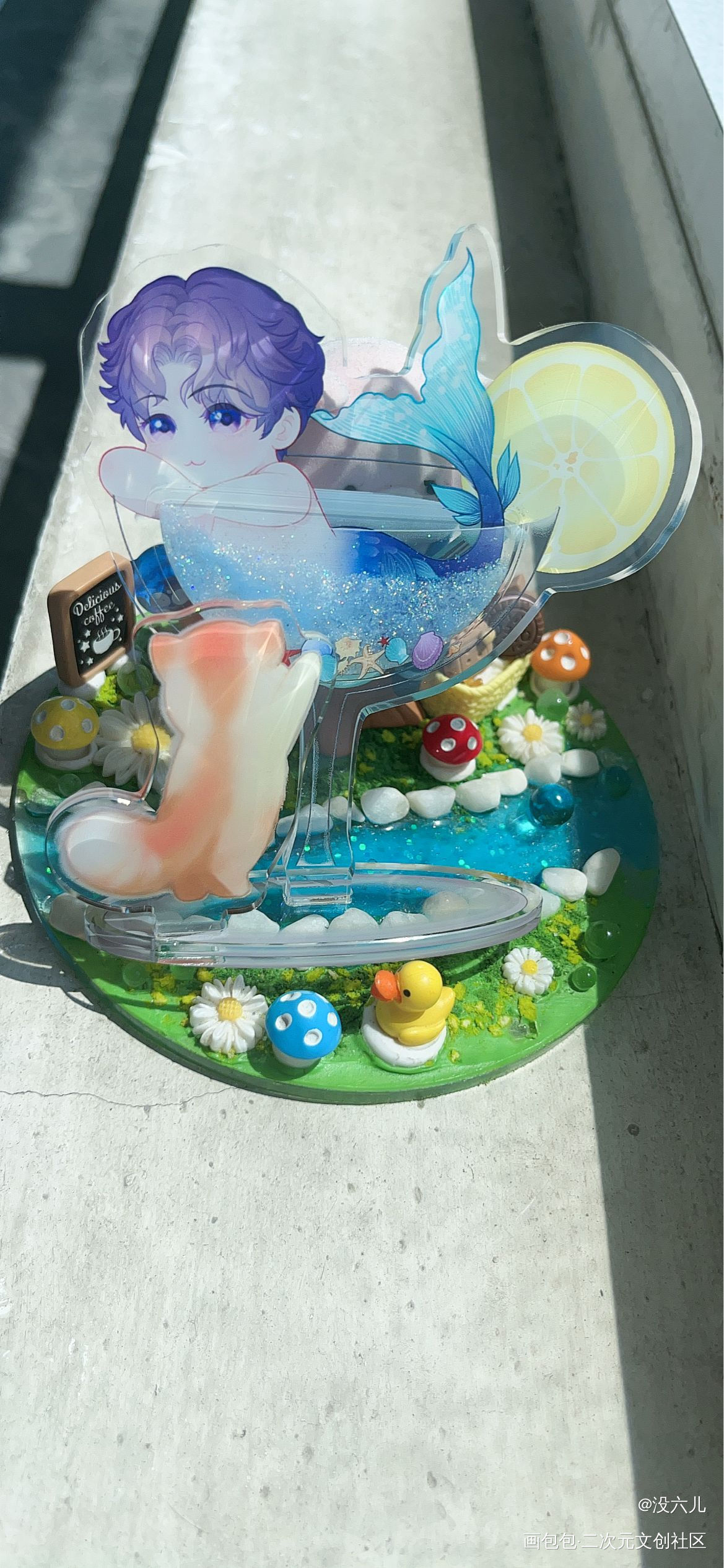 小胖鱼流沙品立牌大样_恋与深空周边秀祁煜绘画作品