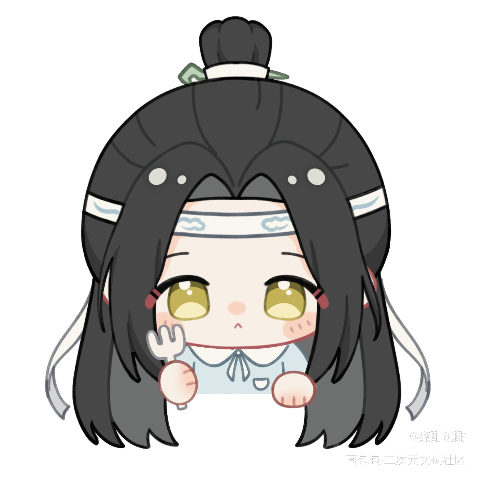 我就吃一叉子_魔道祖师忘羡蓝忘机绘画作品