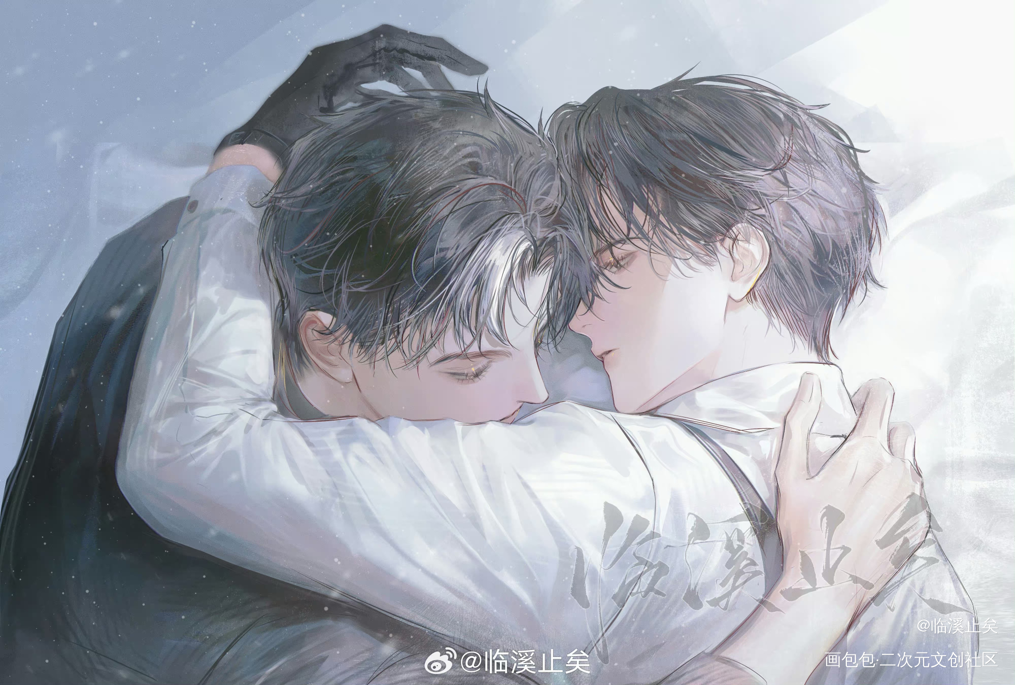 摸了贴贴!_绘画作品