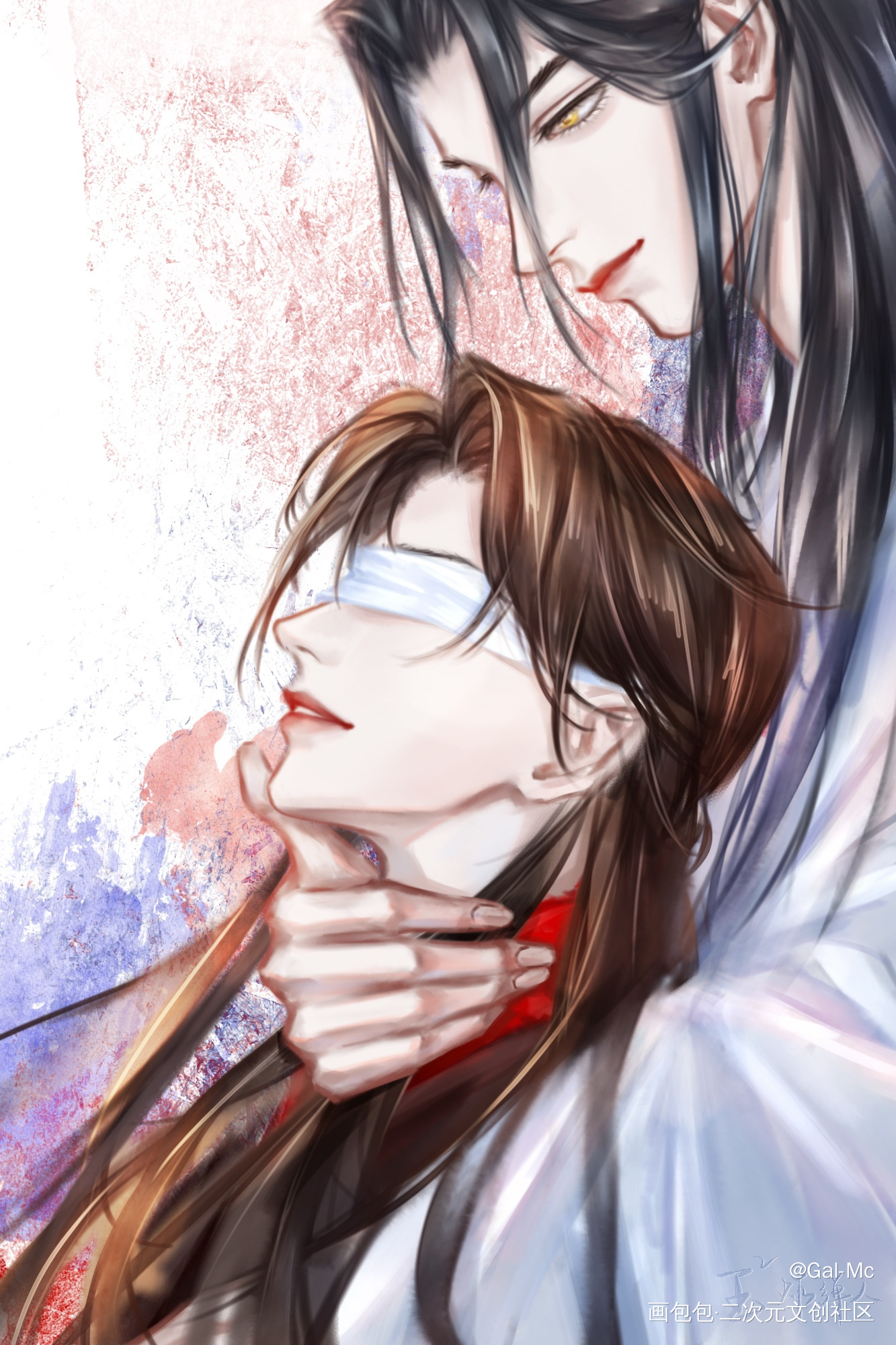 就很喜欢这种圈在怀里的感觉 _魔道祖师忘羡蓝忘机·魔道祖师魏无羡·魔道祖师绘画作品