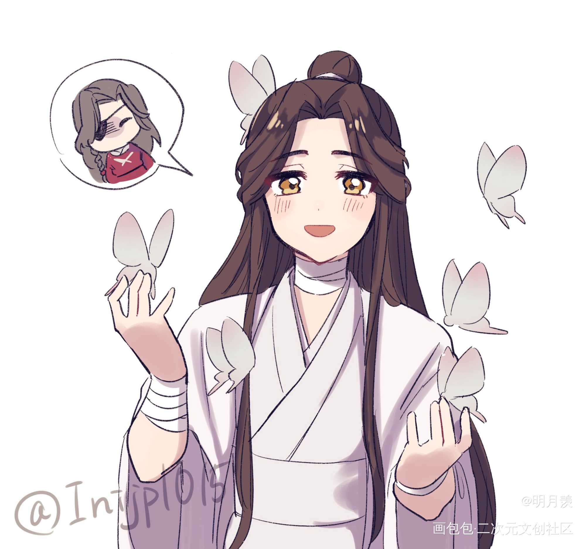 大哥大嫂又是与众不同的画风_人渣反派自救系统天官赐福魔道祖师花城·天官赐福谢怜·天官赐福洛冰河·人渣反派自救系统沈清秋·人渣反派自救系统蓝忘机·魔道祖师魏无羡·魔道祖师绘画作品