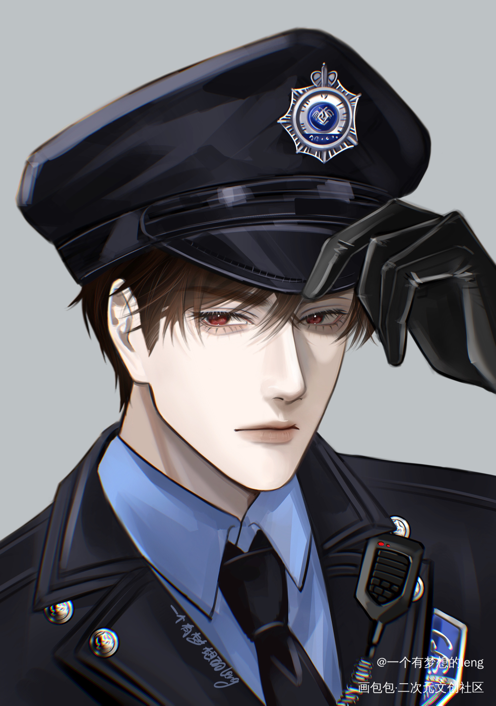 陆Sir _光与夜之恋陆沉绘画作品