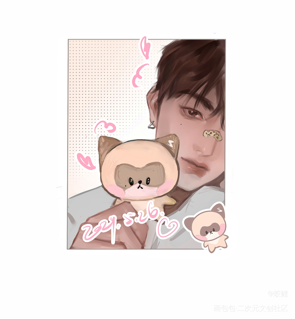 家人们梅花山试营业开张啦(˃ ⌑ ˂ഃ )_人物练习手绘厚涂Q版稿件绘画作品