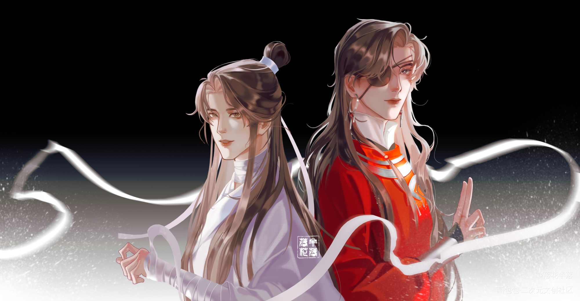 花怜_天官赐福绘画作品