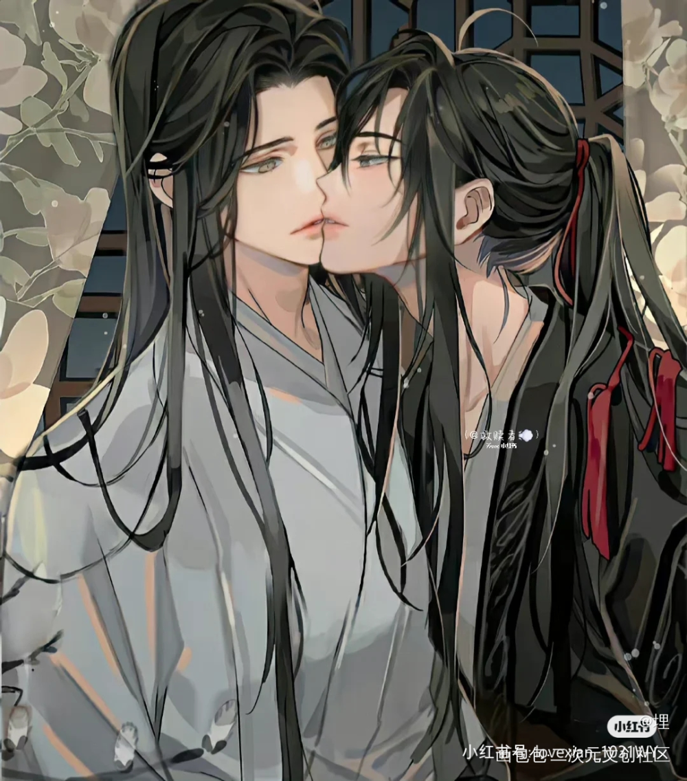 _魔道祖师蓝忘机·魔道祖师魏无羡·魔道祖师蓝忘机魏无羡国风古风绘画作品