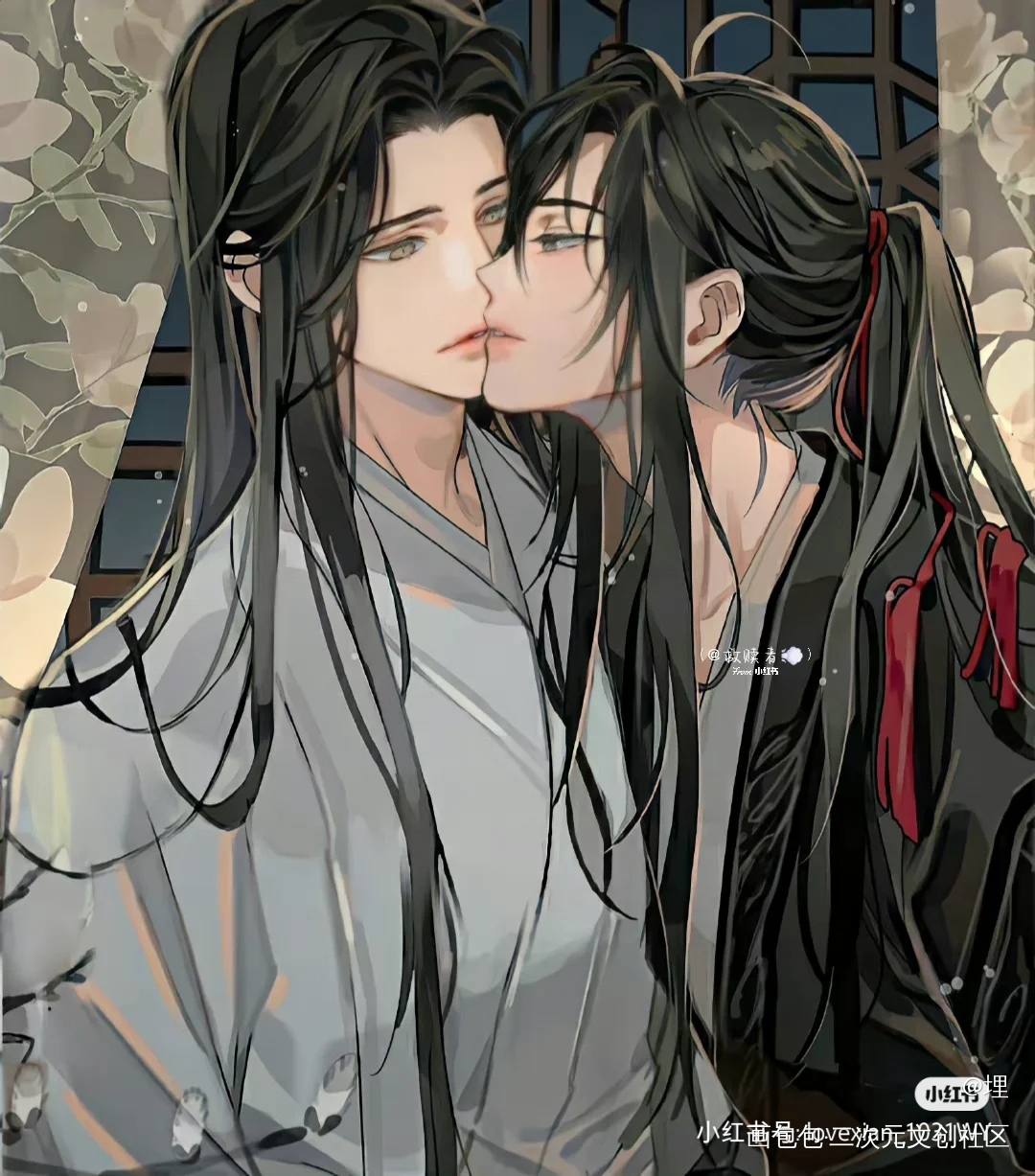 _魔道祖师蓝忘机·魔道祖师魏无羡·魔道祖师蓝忘机魏无羡国风古风绘画作品