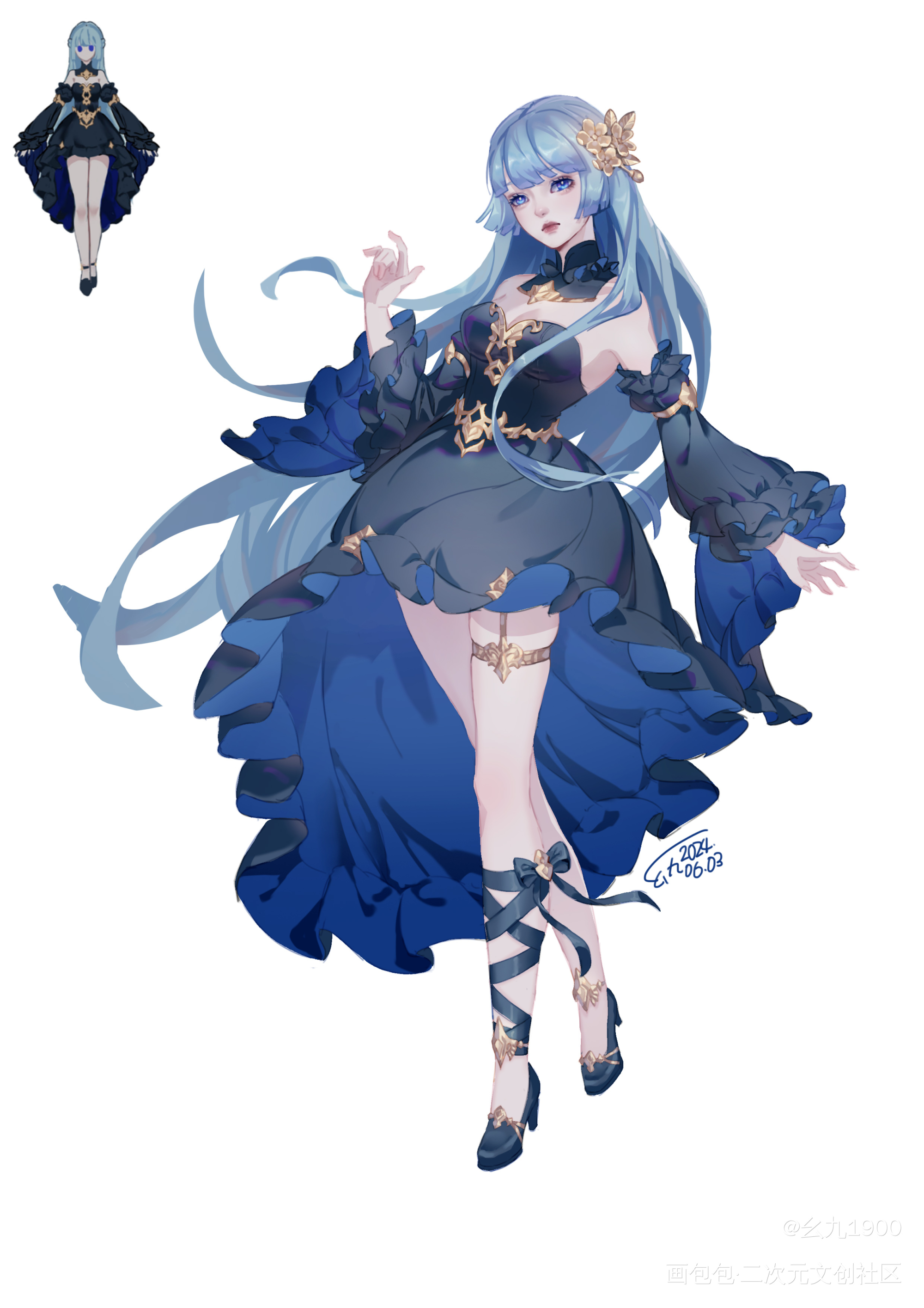 给oc缝的新衣服_立绘角色设计人设原创oc绘画作品