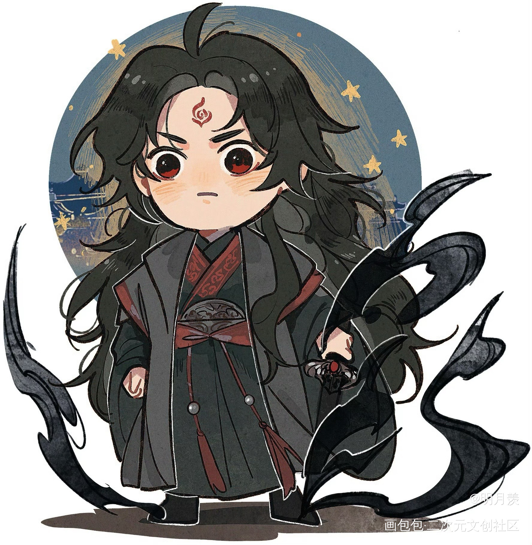 读研回来的冰_人渣反派自救系统天官赐福魔道祖师洛冰河·人渣反派自救系统沈清秋·人渣反派自救系统绘画作品
