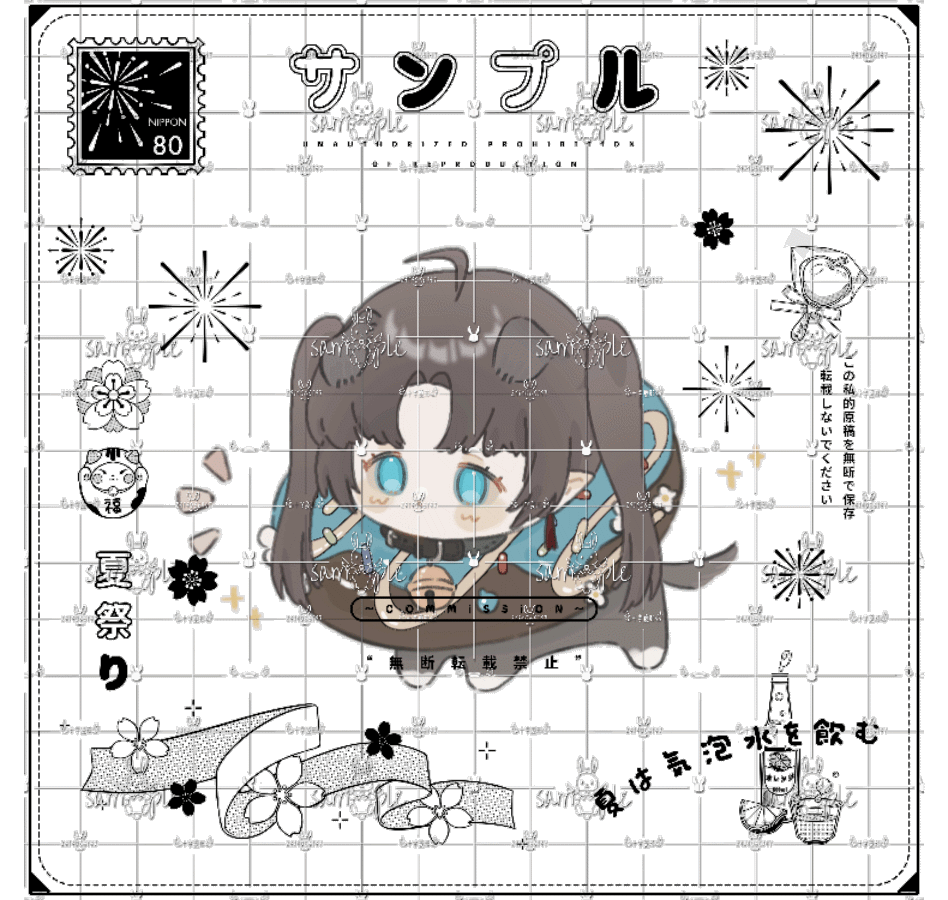 匣牌「小狗」_模板约稿匣牌模板付费委托稿件模板绘画作品