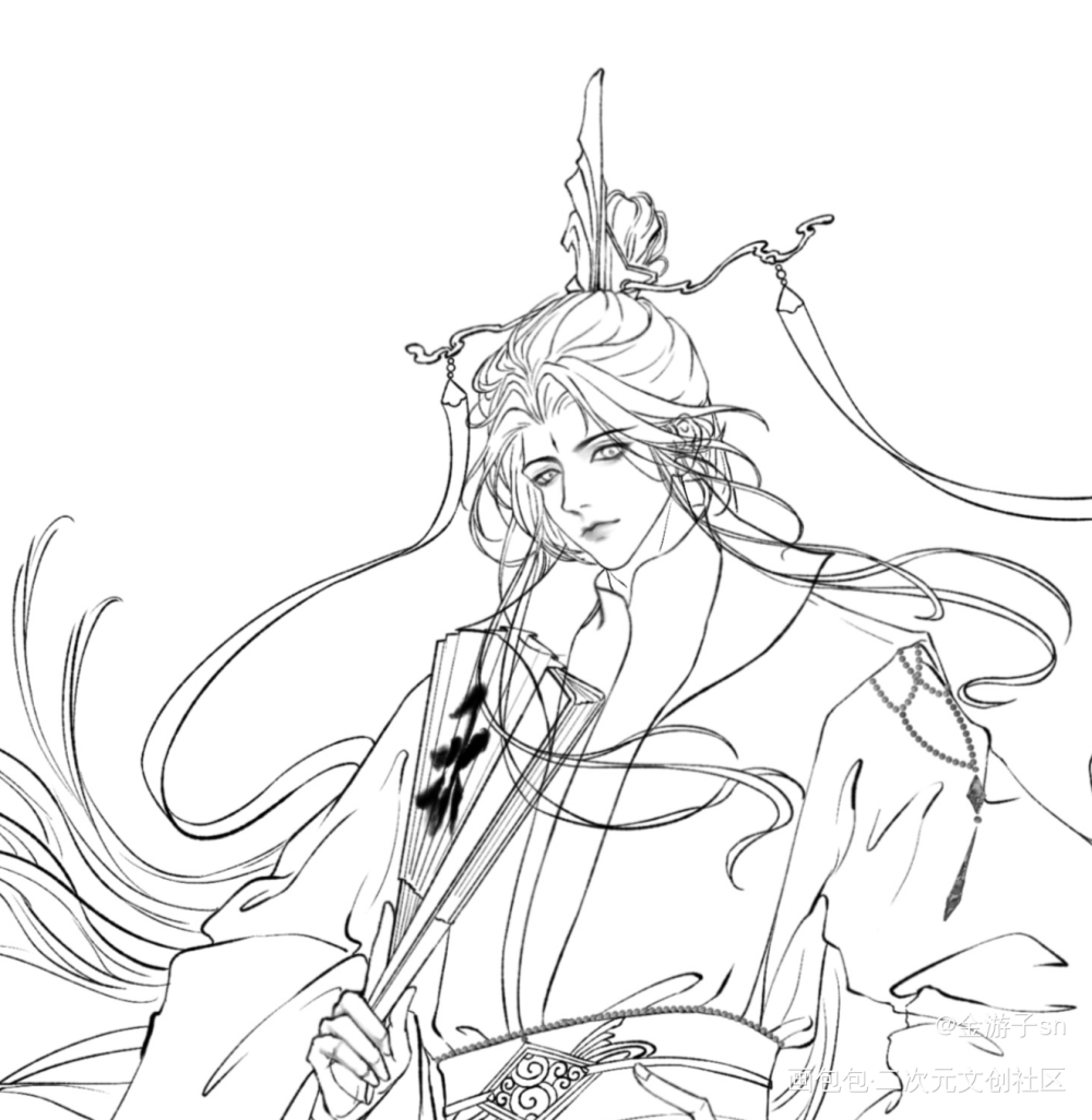【尘寰三千度神宇】——师无渡_天官赐福师无渡绘画作品