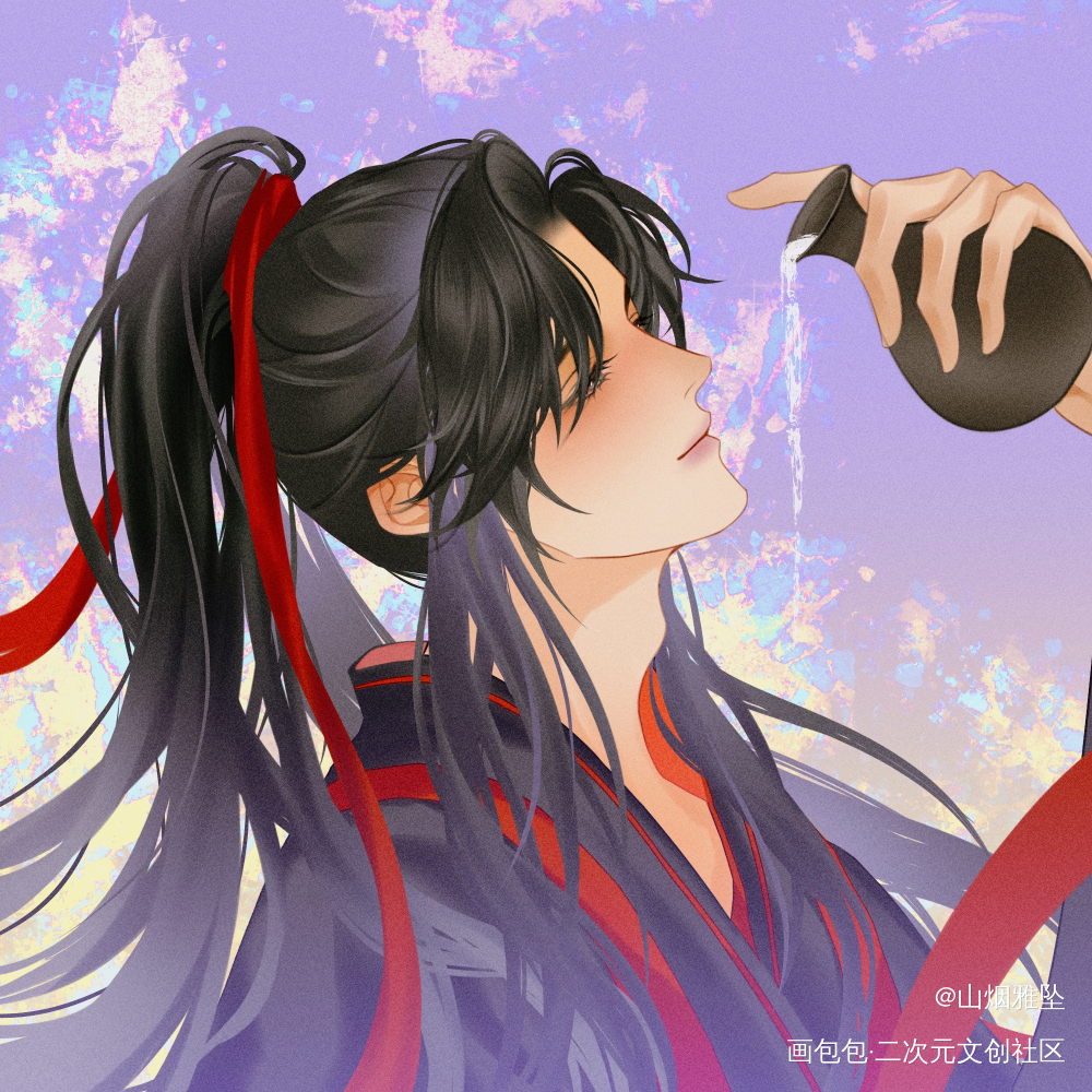 摸鱼_魔道祖师魏无羡求约稿摸鱼约稿绘画作品
