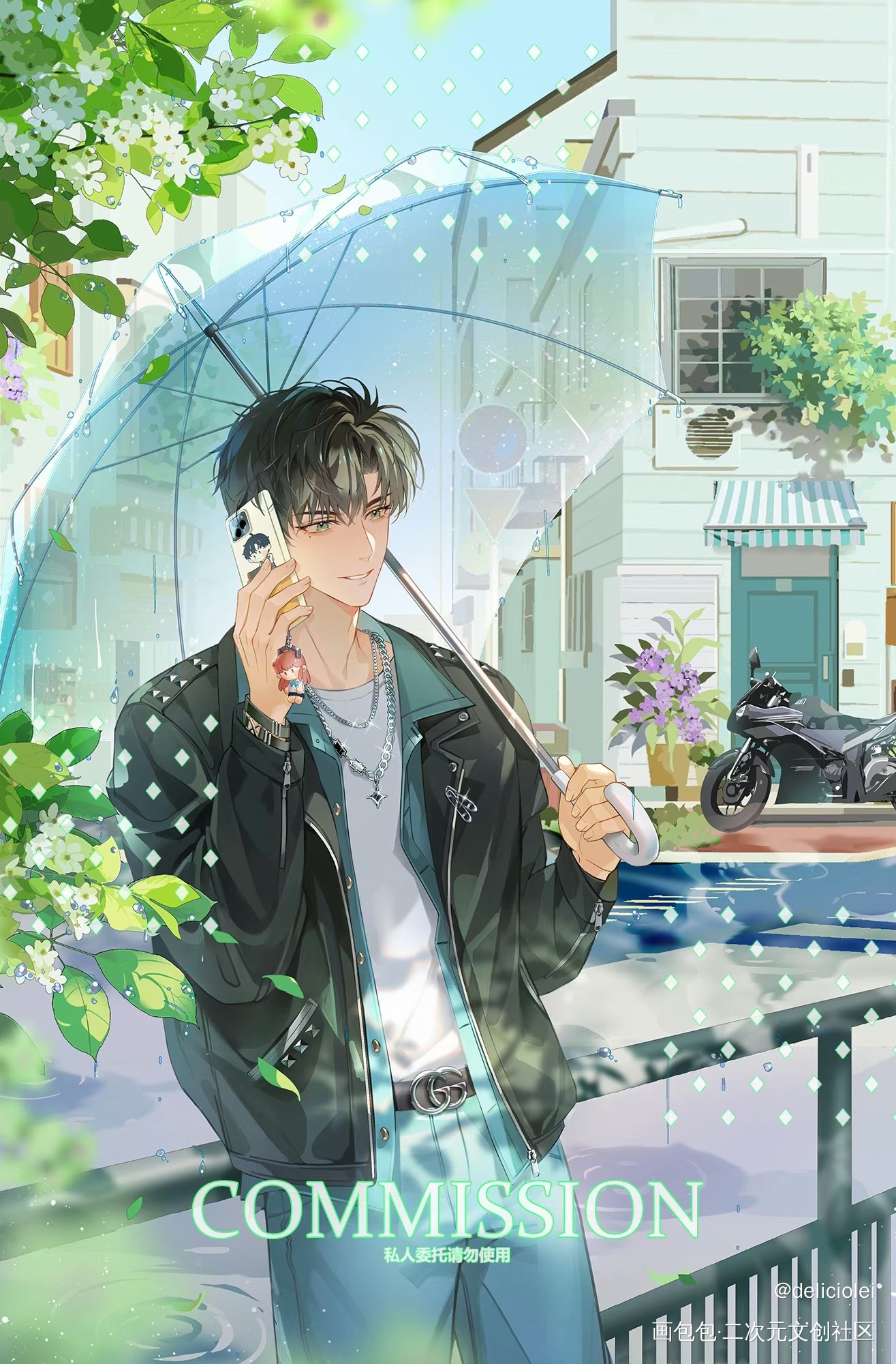 风吹一夏_光与夜之恋萧逸·光与夜之恋同人企划绘画作品