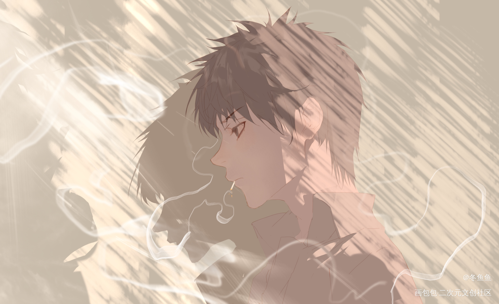 小瓶和小狗_盗墓笔记瓶邪吴邪张起灵绘画作品