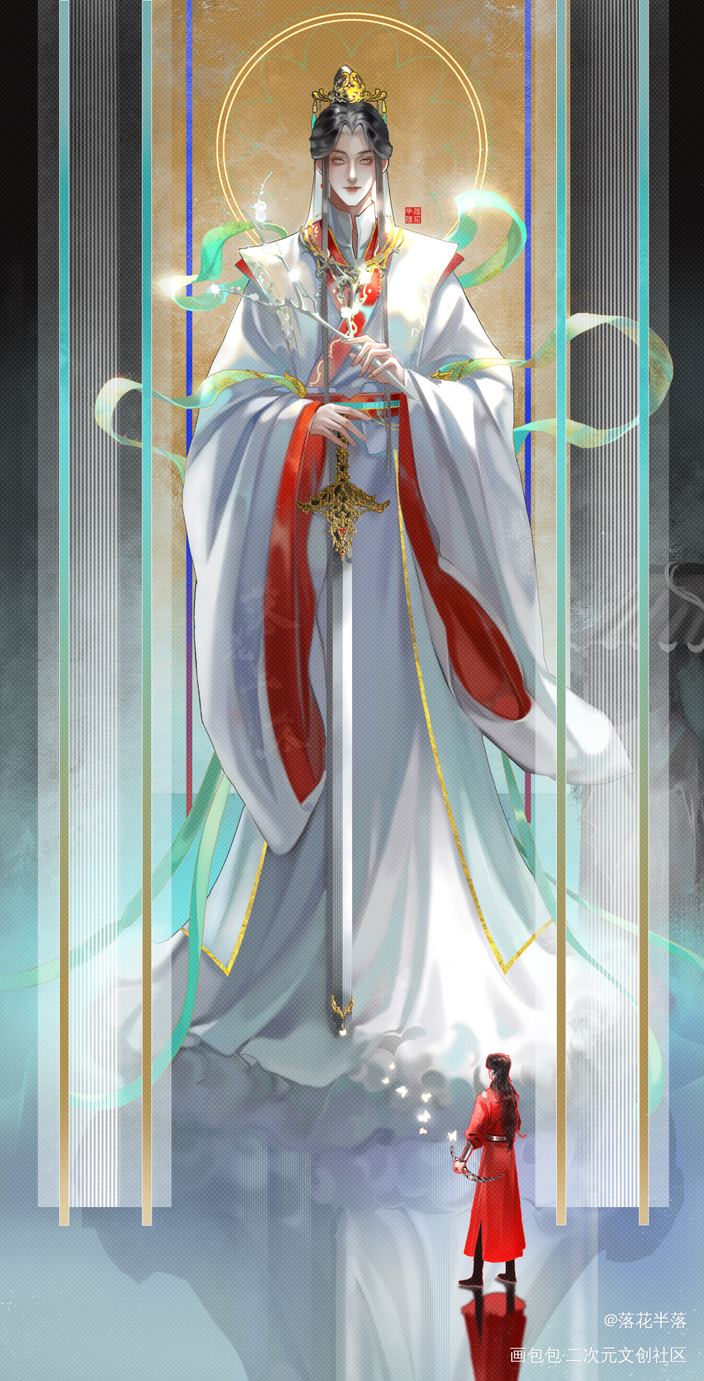 花怜_天官赐福绘画作品