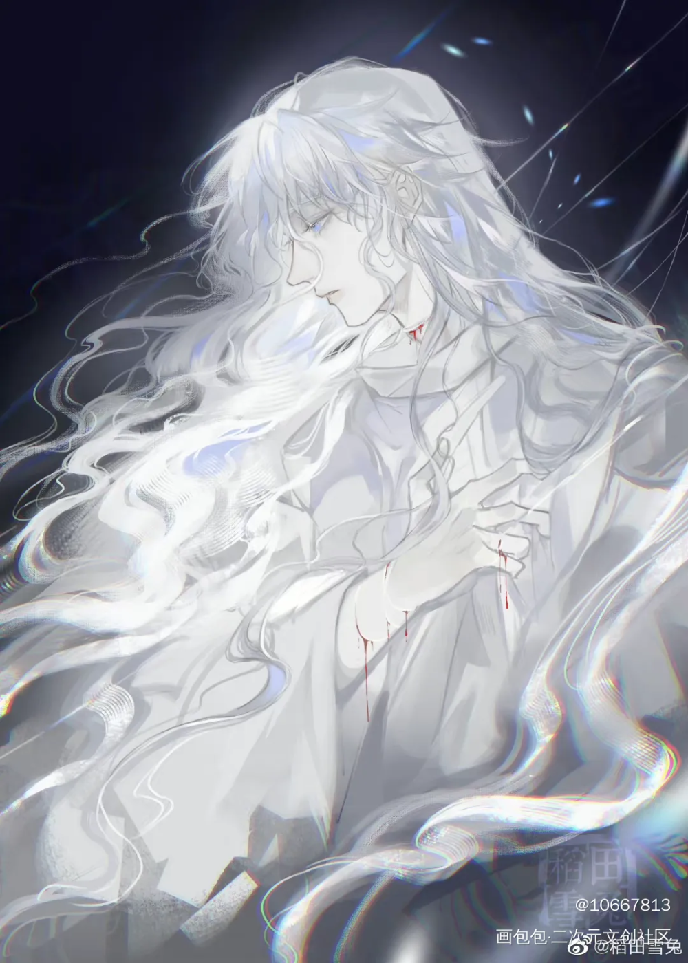 _我在惊悚游戏里封神白柳绘画作品