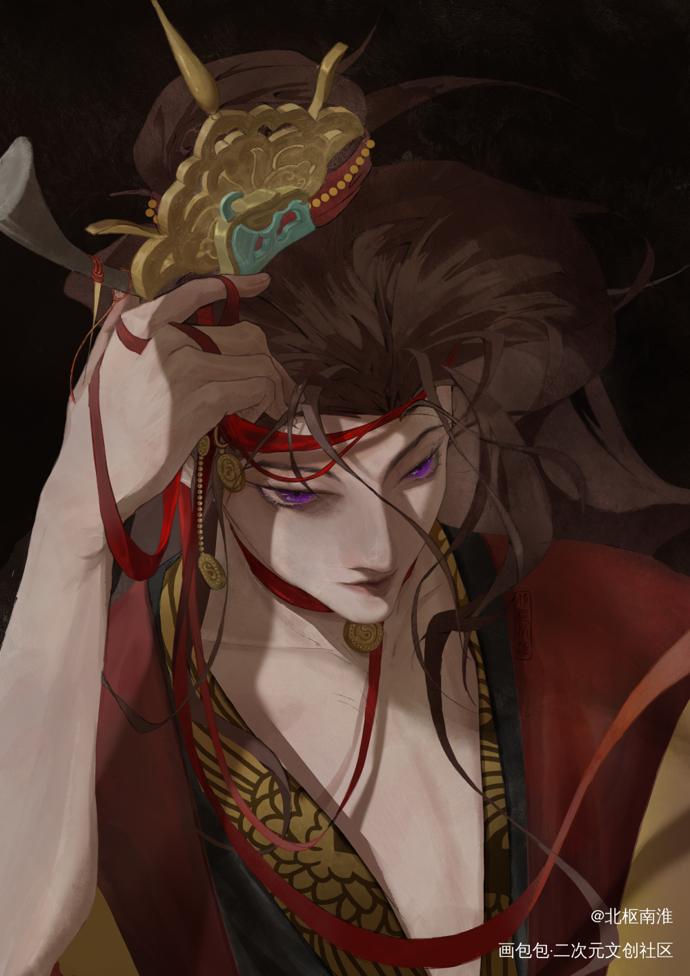 灯下看美人_代号鸢代号鸢诸葛诞古风头像绘画作品
