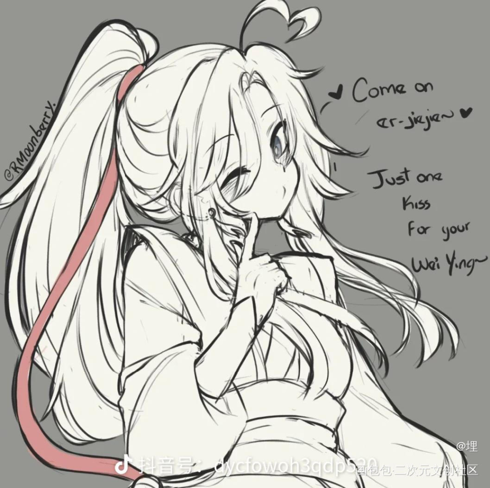 _魔道祖师蓝忘机·魔道祖师魏无羡·魔道祖师蓝忘机魏无羡可爱古风绘画作品