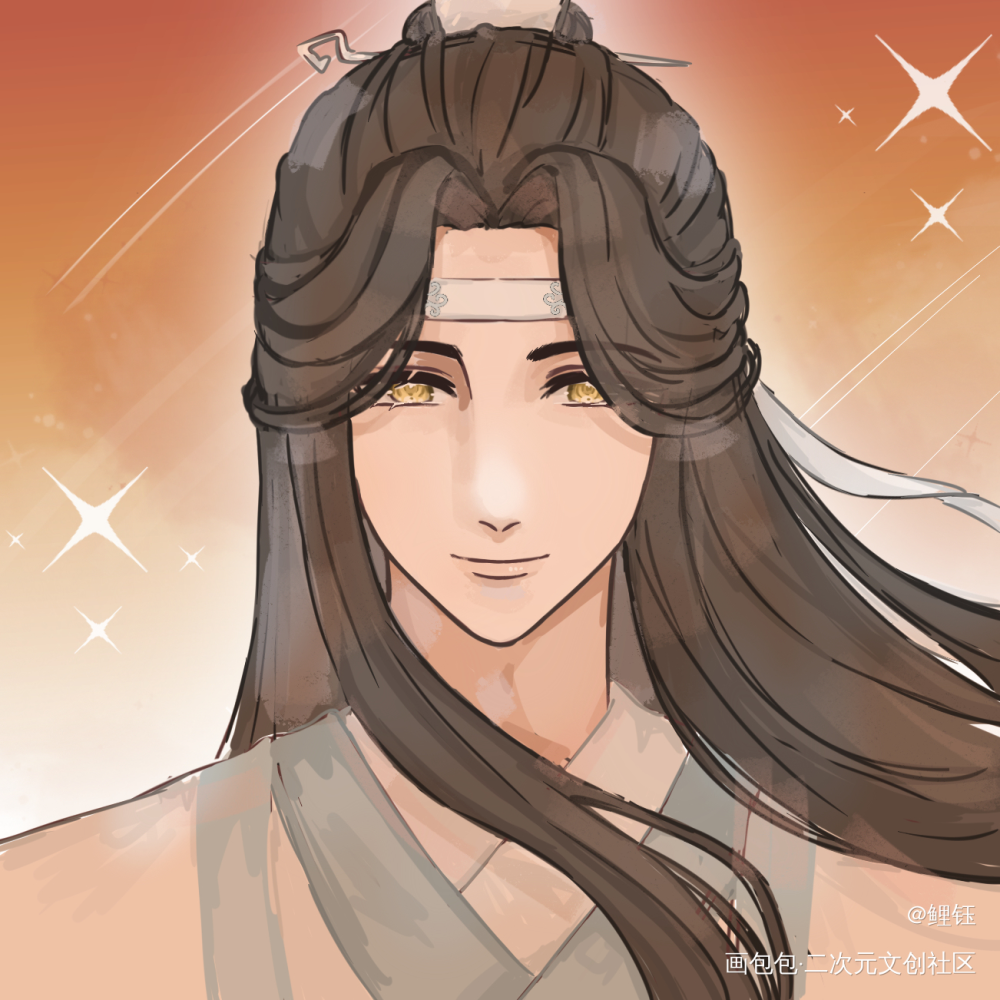 幸福呀̋(๑˃́ꇴ˂̀๑)_魔道祖师蓝忘机·魔道祖师魏无羡·魔道祖师绘画作品