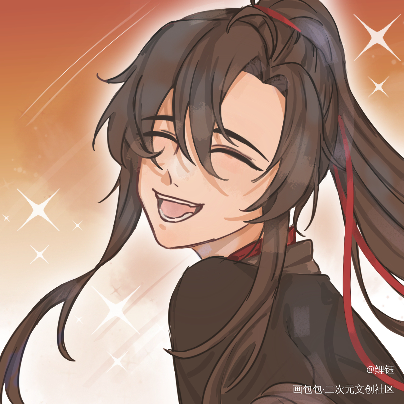 幸福呀̋(๑˃́ꇴ˂̀๑)_魔道祖师蓝忘机·魔道祖师魏无羡·魔道祖师绘画作品