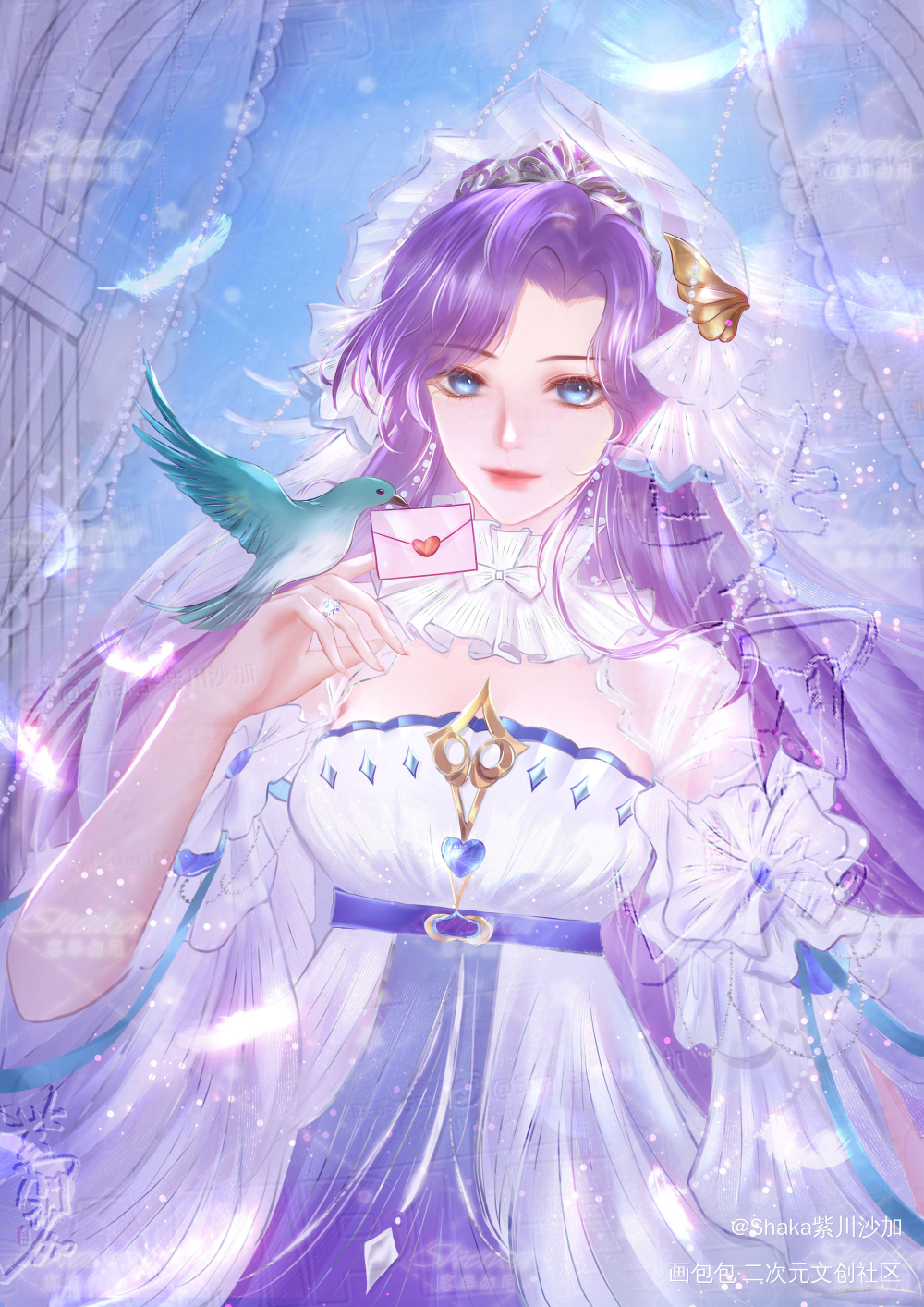 花嫁_王者荣耀大乔稿件展示绘画作品