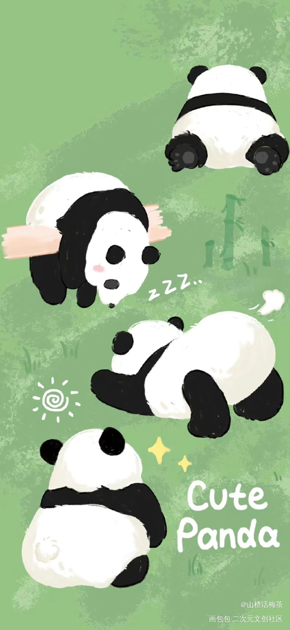 壁纸分享🐼_绘画作品