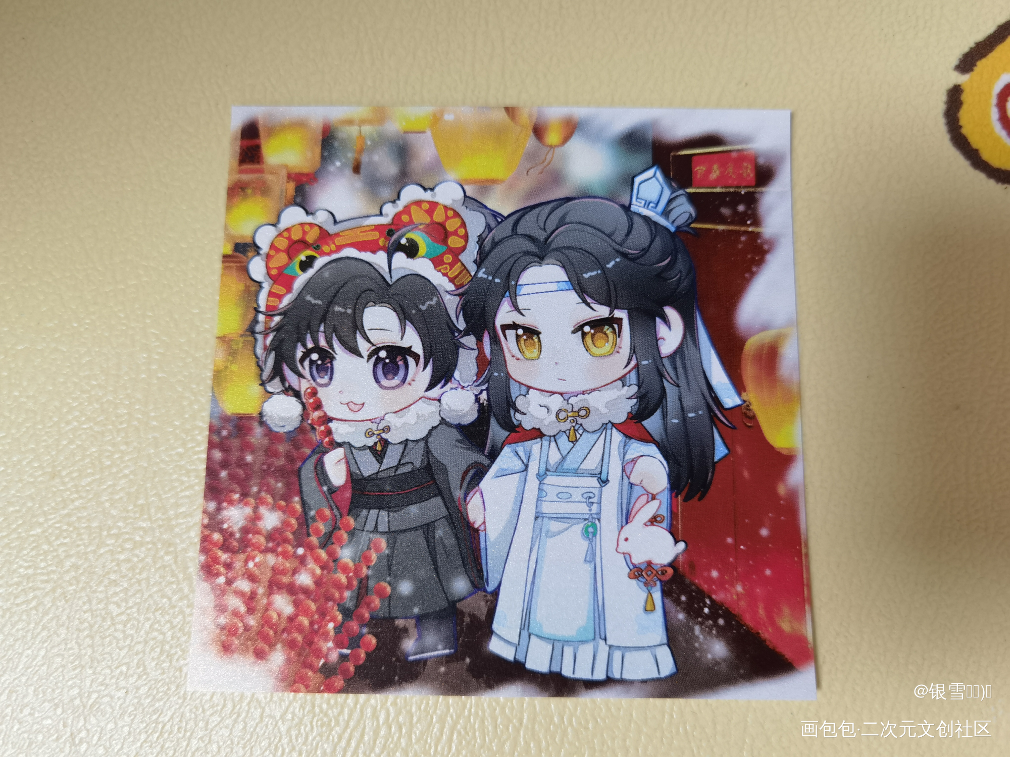 蓝湛，这个好吃！_魔道祖师授权返图蓝忘机·魔道祖师魏无羡·魔道祖师绘画作品