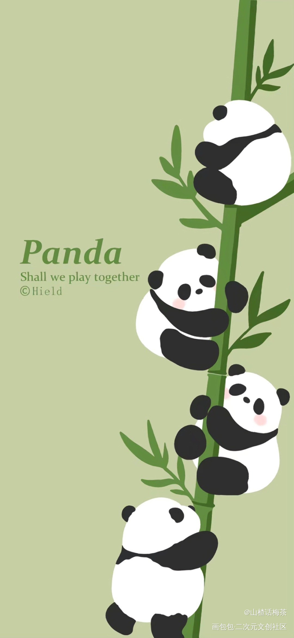 壁纸分享🐼_绘画作品