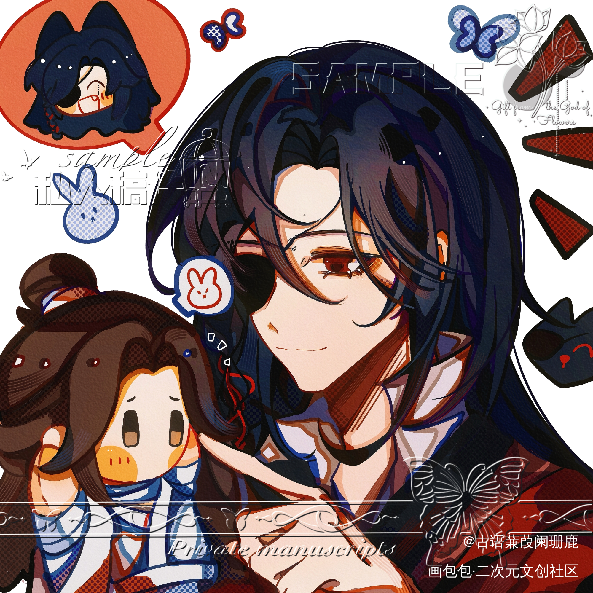 戳戳🥰🥰_天官赐福花城·天官赐福谢怜·天官赐福绘画作品