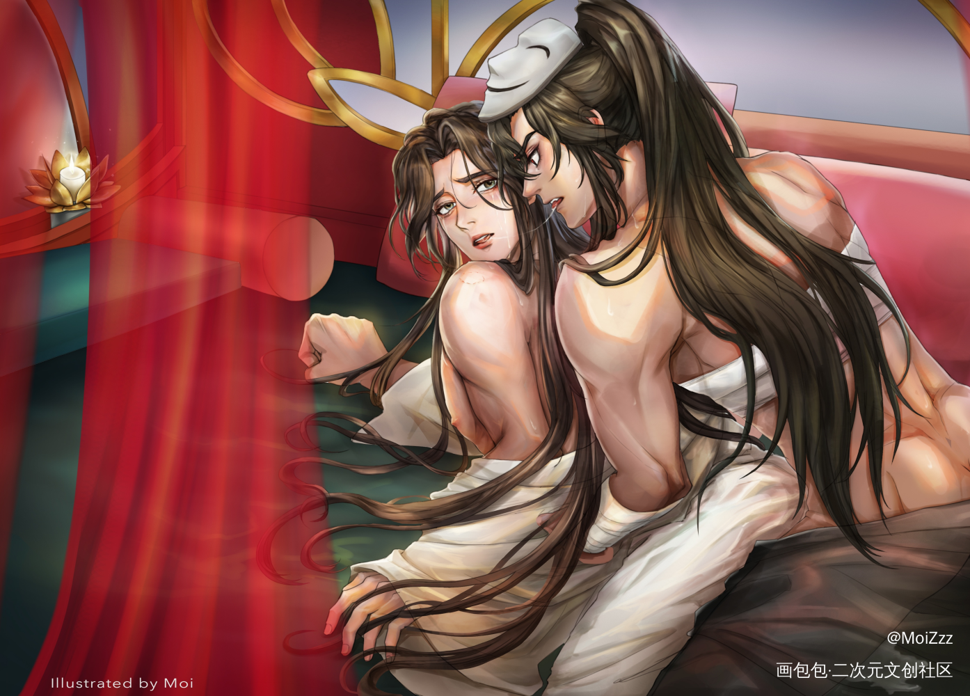 无名x谢怜 花花生辰快乐_绘画作品