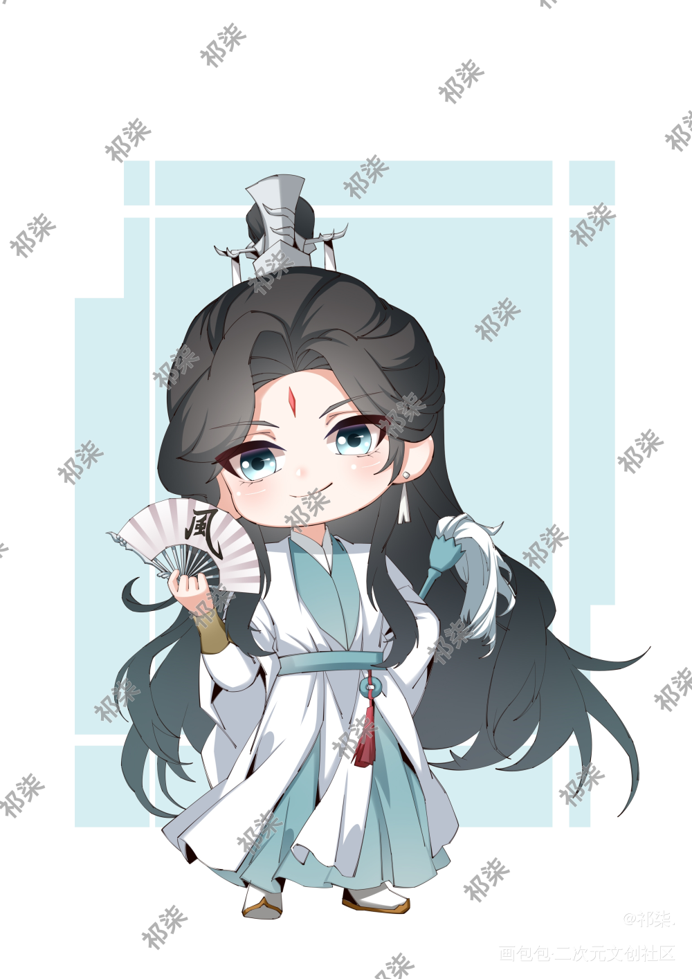 _天官赐福双玄师青玄绘画作品