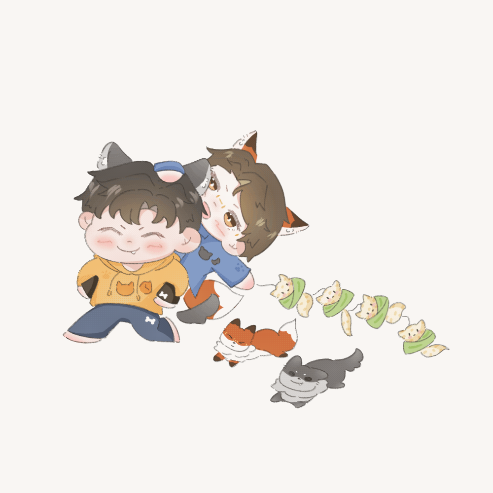 ✨🐺端午安康🦊✨_针锋对决188男团原顾摸鱼板绘绘画作品