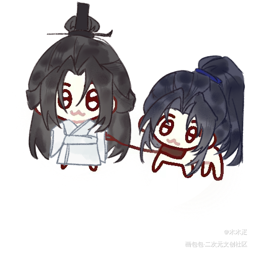 二哈屌图分享_二哈和他的白猫师尊绘画作品