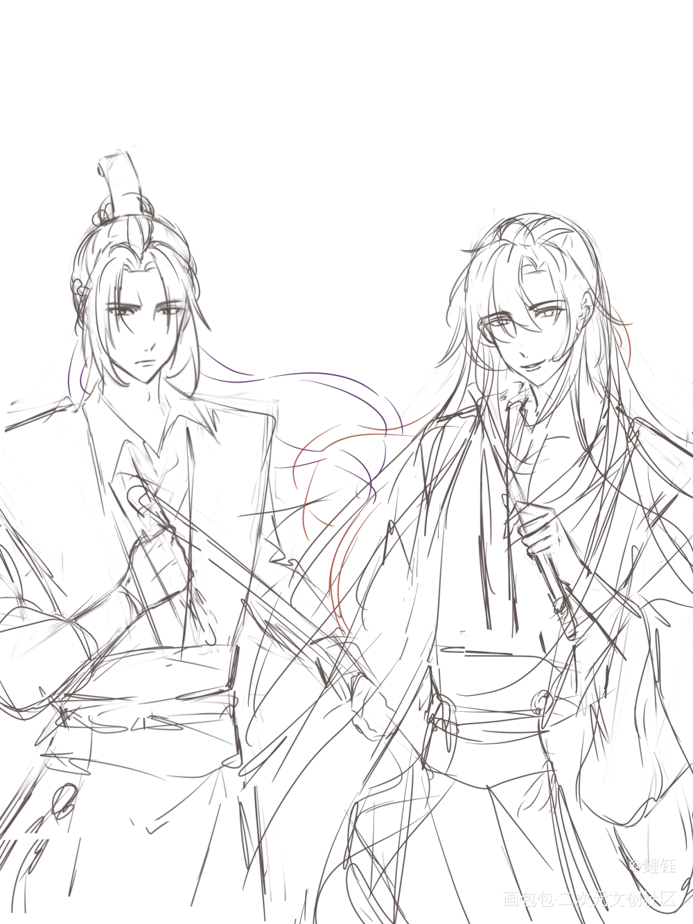 双杰永存_魔道祖师云梦双杰绘画绘画作品