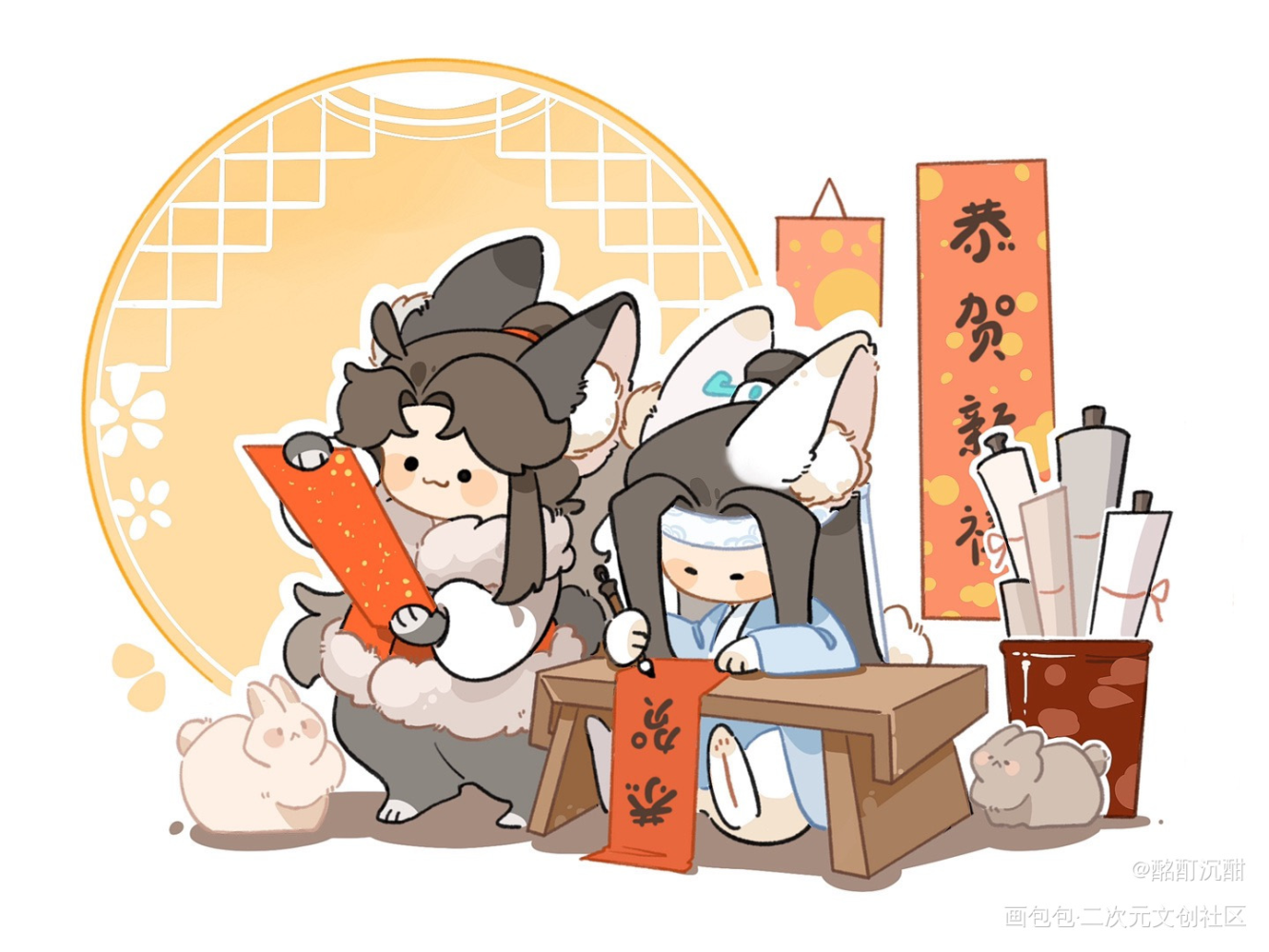 兔兔忘羡_魔道祖师忘羡绘画作品