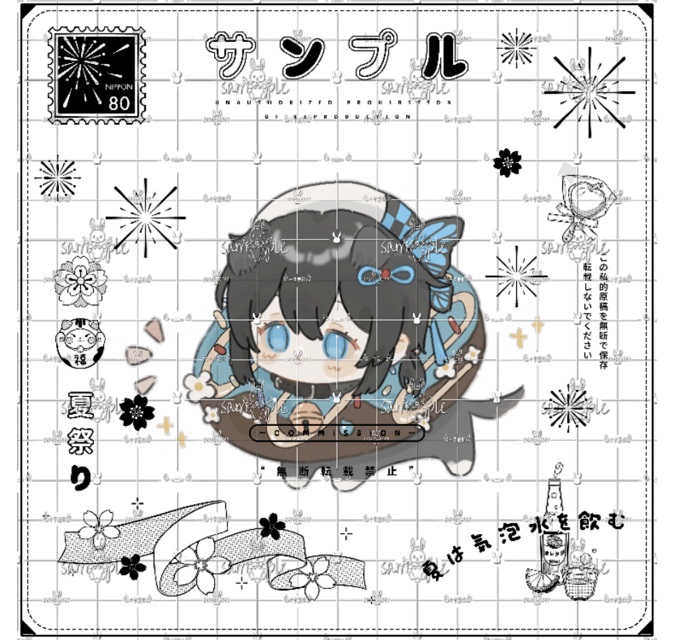匣牌「小狗」_模板约稿匣牌模板付费委托稿件模板绘画作品