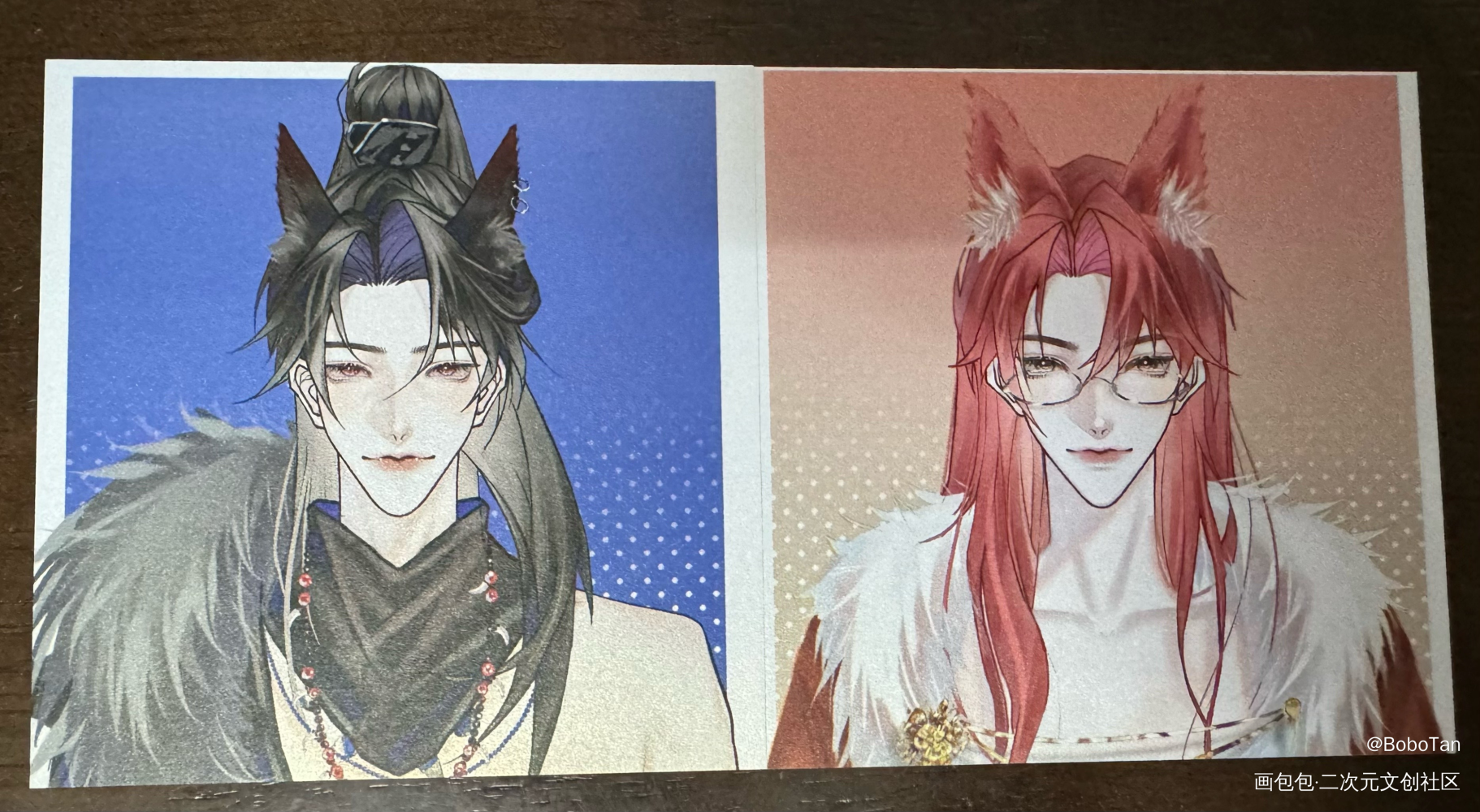 原顾夫夫情侣头像，绝。_针锋对决188男团授权返图原顾绘画作品