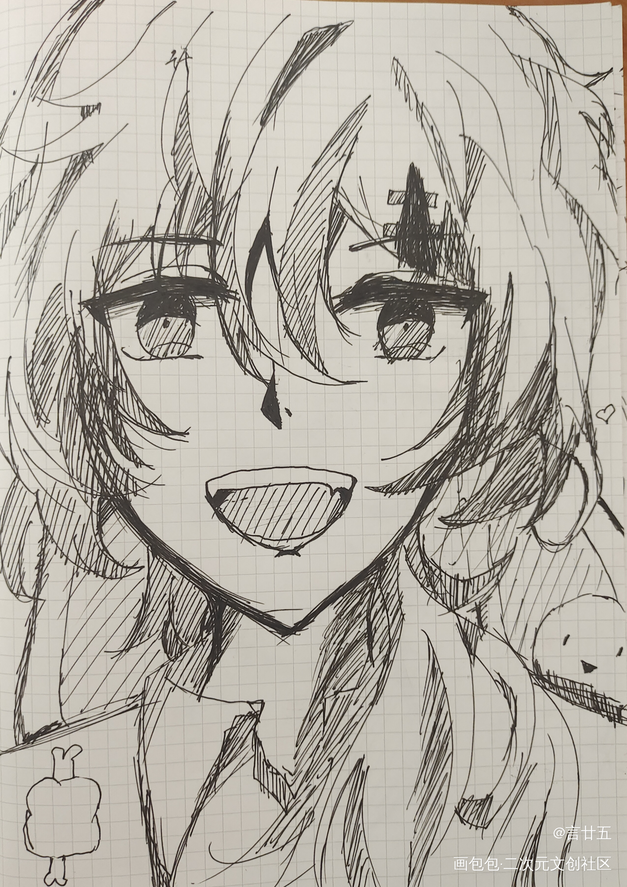 摸鱼万岁！_偶像梦幻祭天城燐音燐尼椎名丹希绘画作品