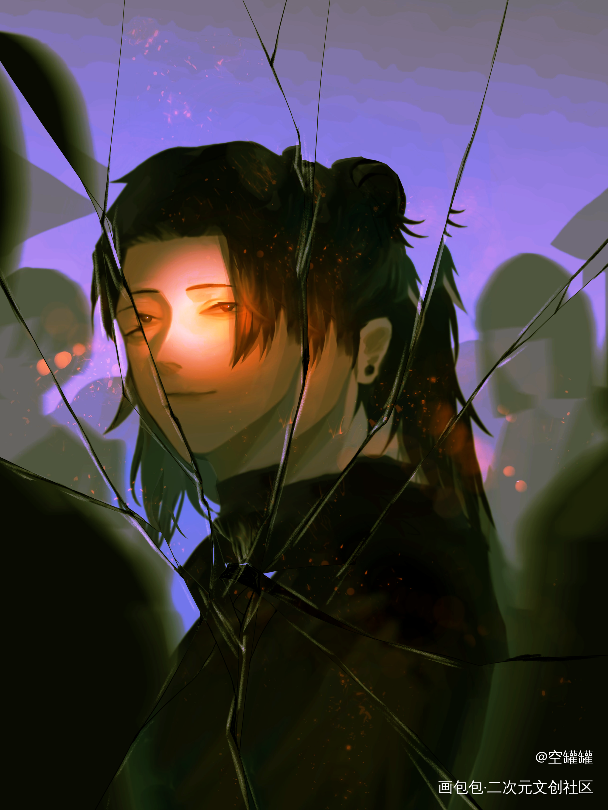 诀别_咒术回战夏油杰绘画作品