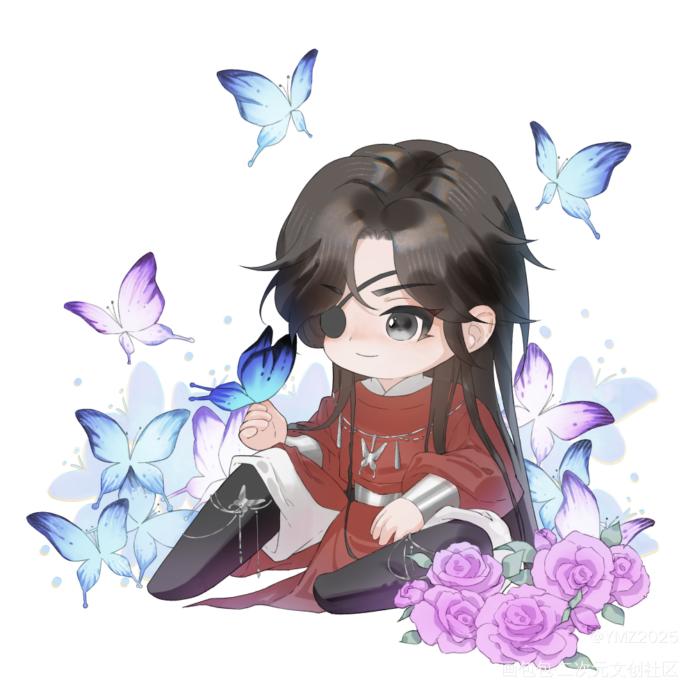 花怜生贺头像_天官赐福绘画作品