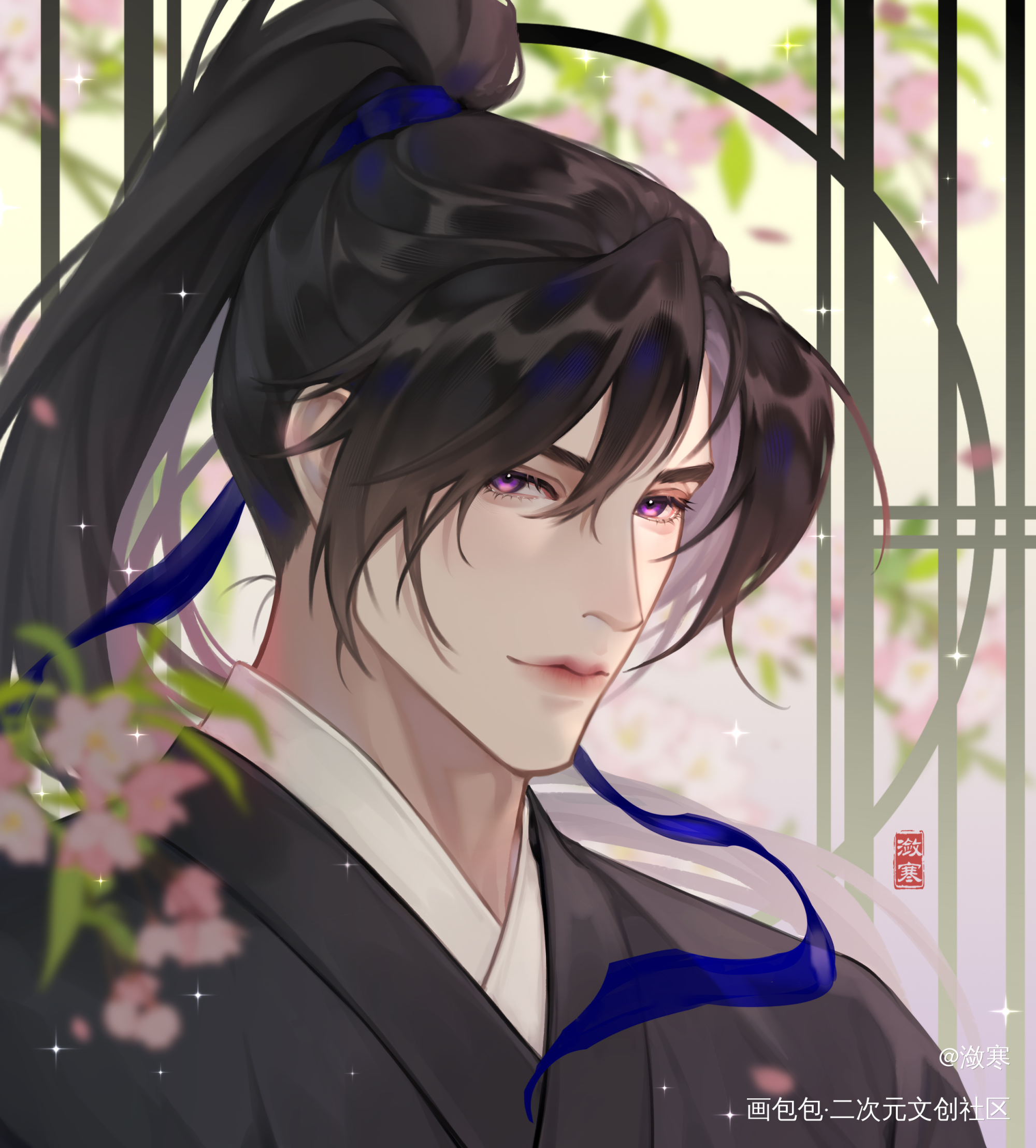 墨燃回首_二哈和他的白猫师尊燃晚墨燃头像绘画作品