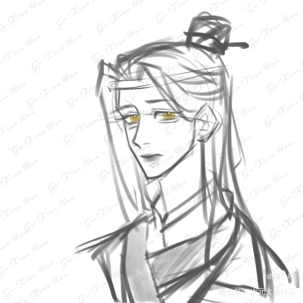 蓝忘机_魔道祖师蓝忘机·魔道祖师蓝忘机古风动漫绘画作品