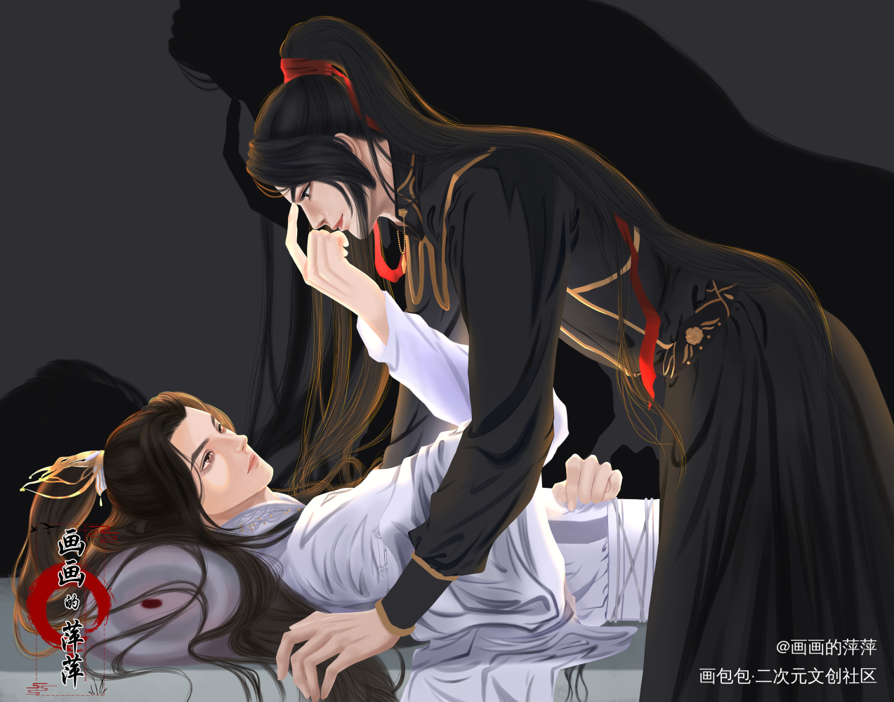 本座想要你_二哈和他的白猫师尊燃晚绘画作品
