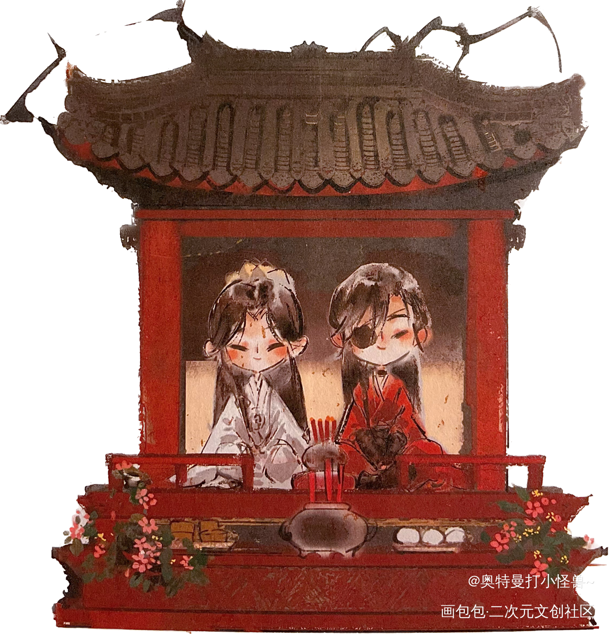 _天官赐福花怜花城·天官赐福绘画作品