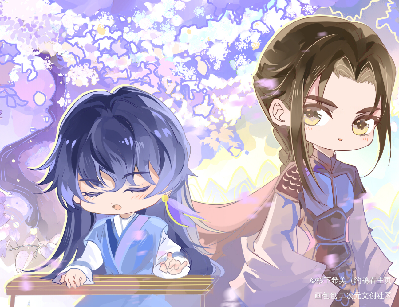【伞少女】我和他心意相通_伞少女绘画作品