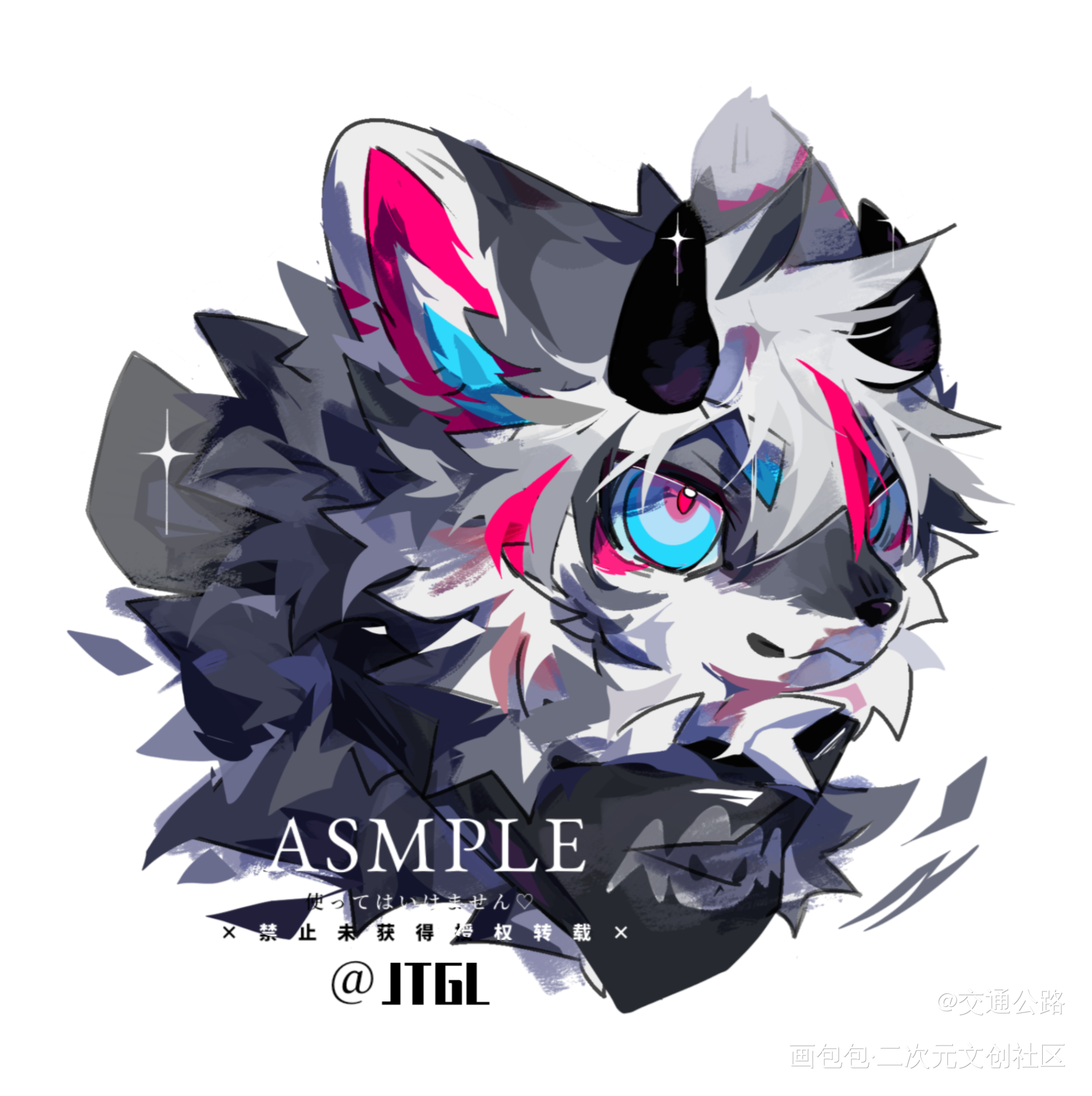 大头_兽设动物兽无偿绘画作品