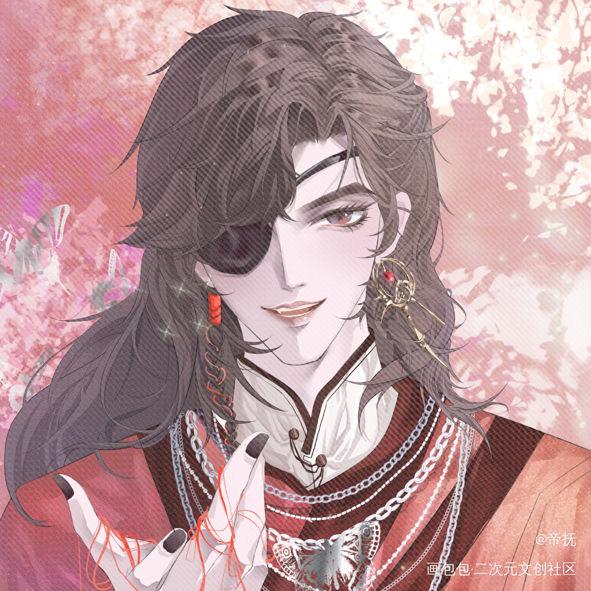 血雨探花_天官赐福花怜花城·天官赐福谢怜·天官赐福绘画作品