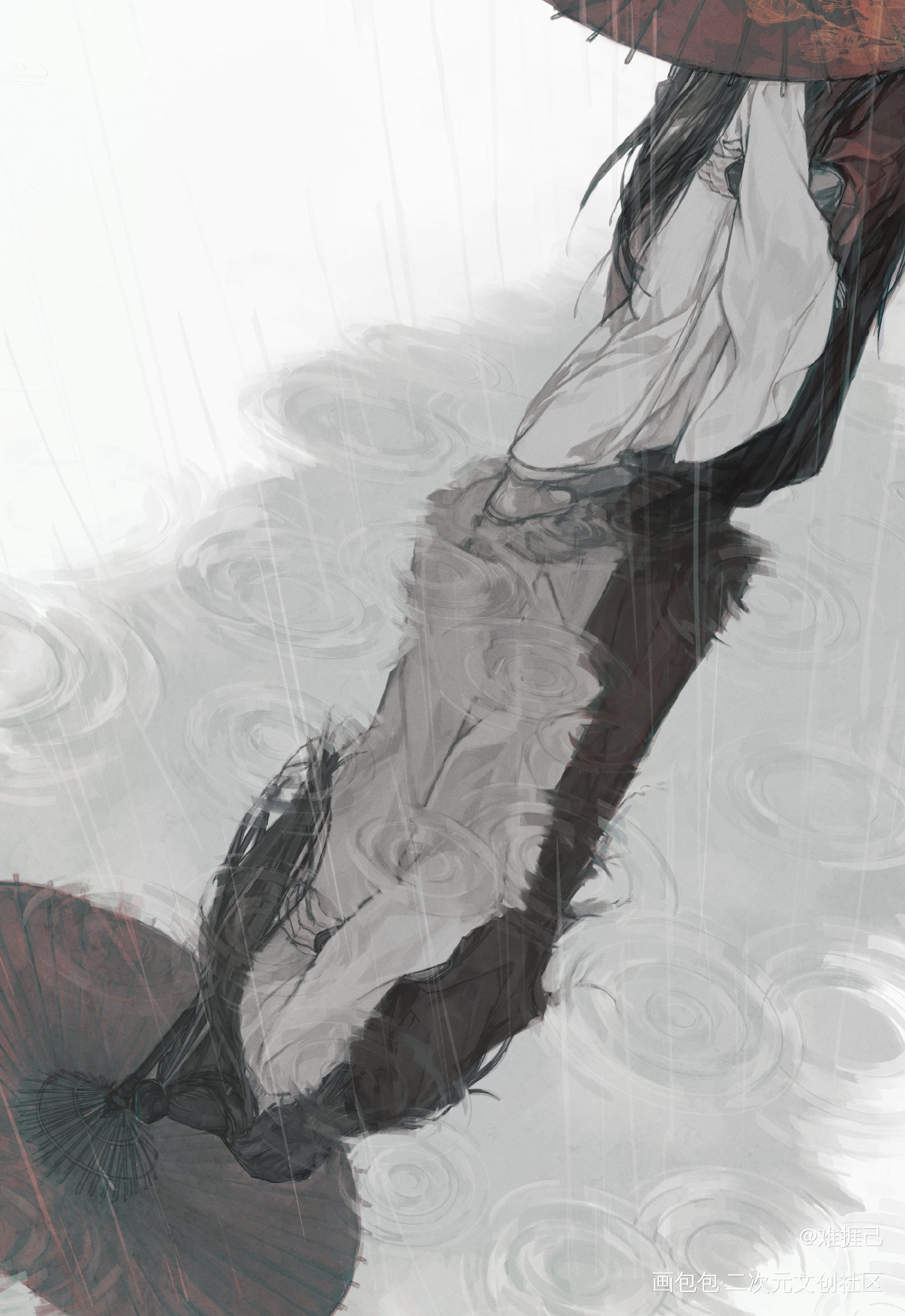 花怜雨中吻_天官赐福花城·天官赐福谢怜·天官赐福绘画作品