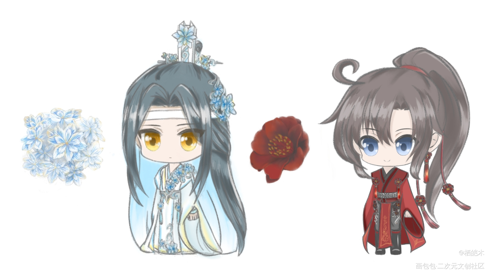 《高空三万里》服设_魔道祖师忘羡蓝忘机·魔道祖师魏无羡·魔道祖师绘画作品